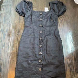 INC black linen dress. New with tags -